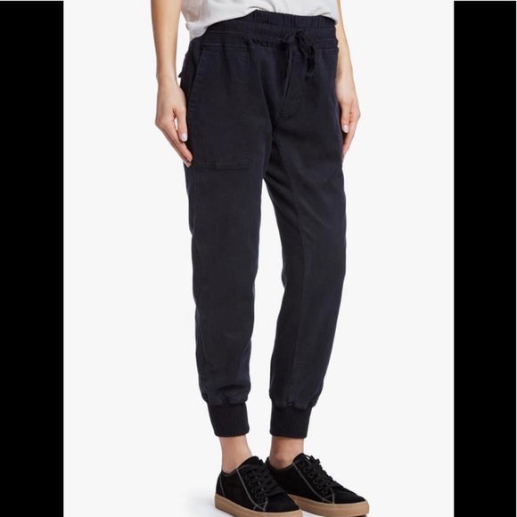James Perse Pants - James Perse Linen Mixed Media Pants Navy Joggers size 2